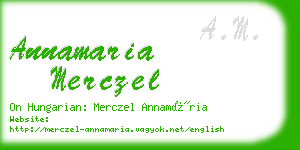 annamaria merczel business card